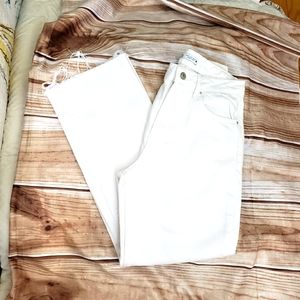 ZARA White Jeans Pants Size 6 100% Cotton
